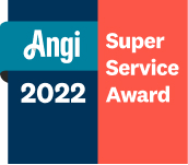 Angi Super Service Award 2022 badge for Attention to Detail Painting, highlighting excellence in customer service and painting services.